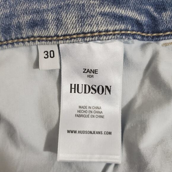 Hudson | Zane HDR Skinny Jeans Light Blue Fade Wash Denim 32x33 - Picture 7 of 9